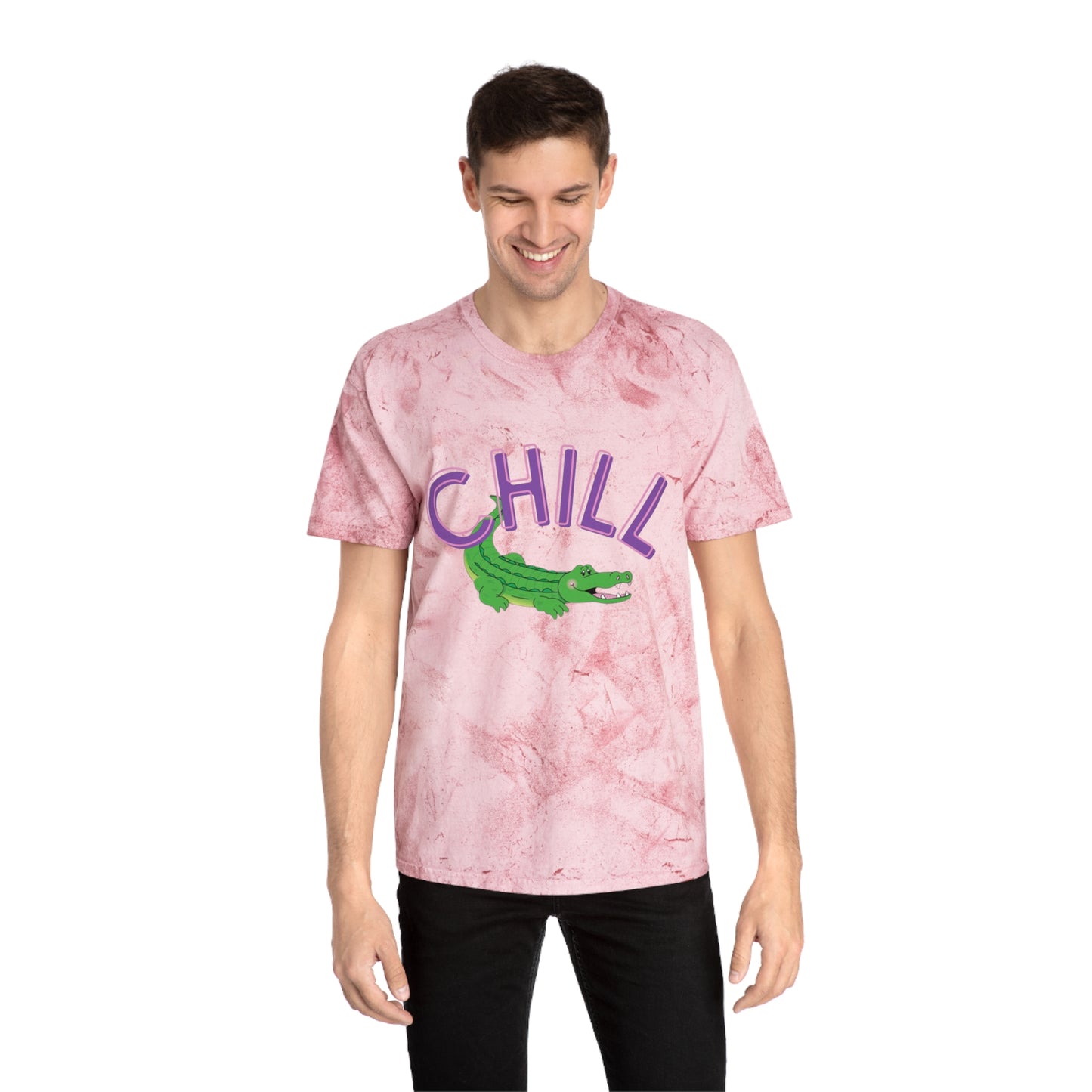 CHILL Crocodile Unisex Soft-Washed Dyed 100% Soft Cotton T-Shirt