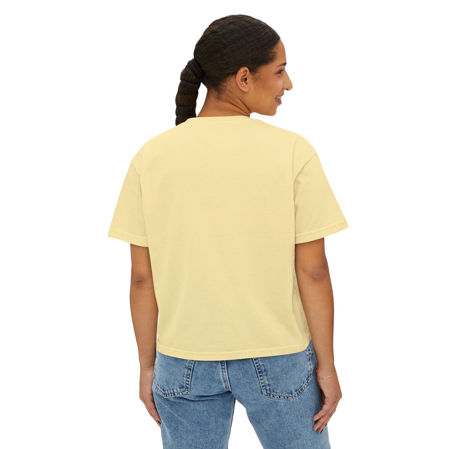 Soft Like Deer Women's 100% Cotton Boxy Cropped T-shirt Eco-friendly