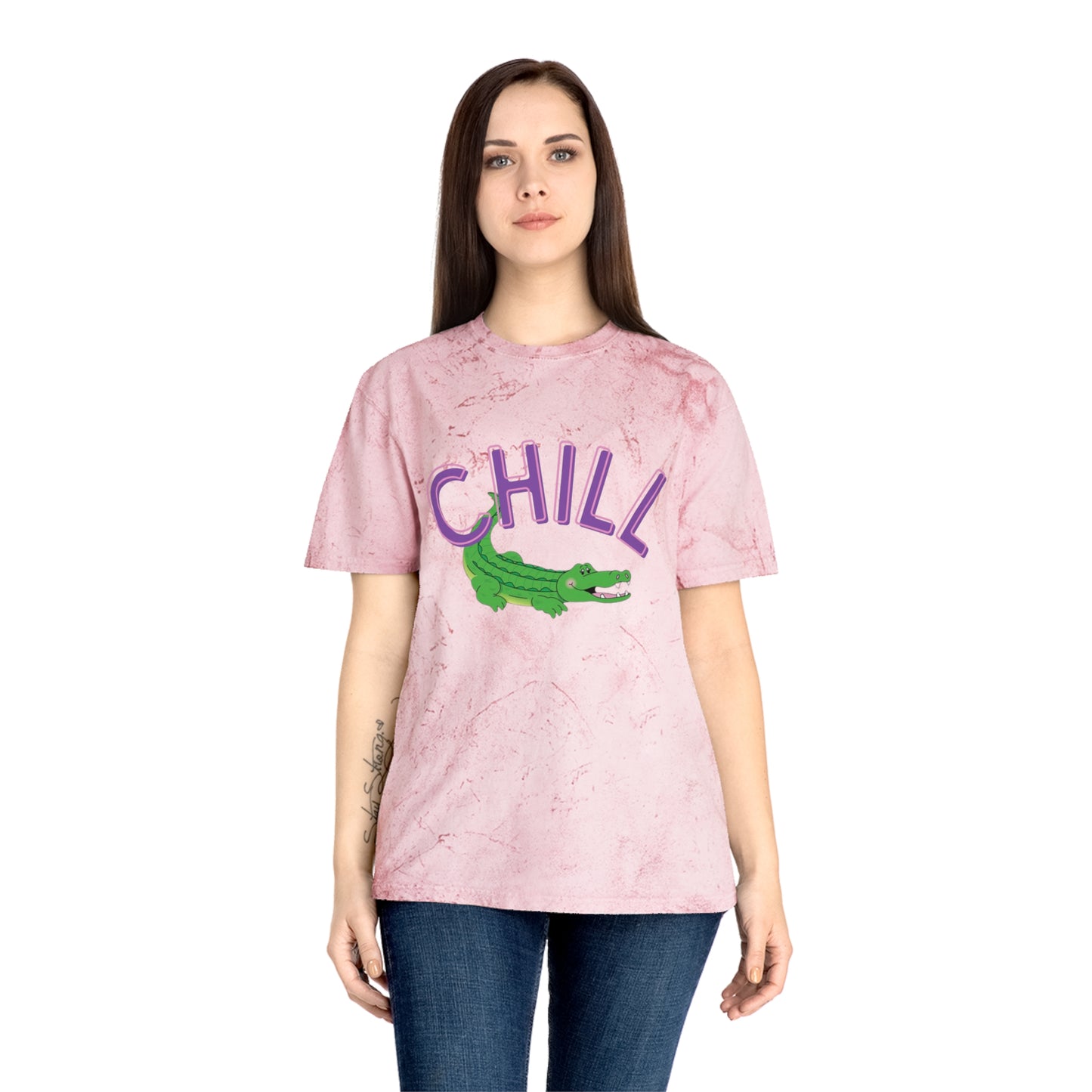 CHILL Crocodile Unisex Soft-Washed Dyed 100% Soft Cotton T-Shirt
