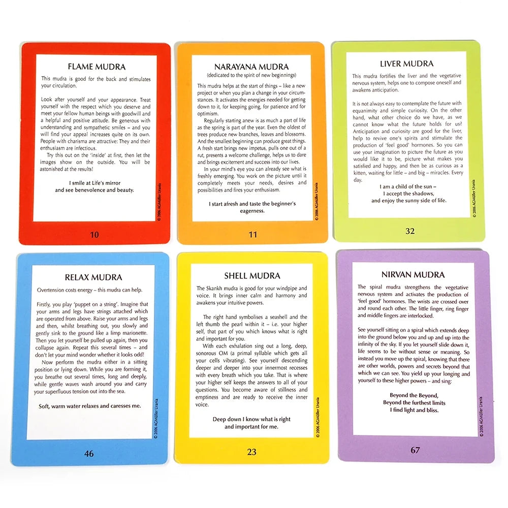 Mudras For Body Mind And Spirit Oracle Card Deck