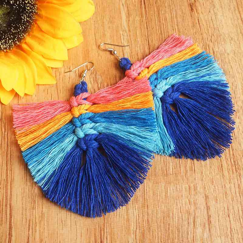 Rainbow Tassel Detail Drop Earrings LGBTQ PRIDE