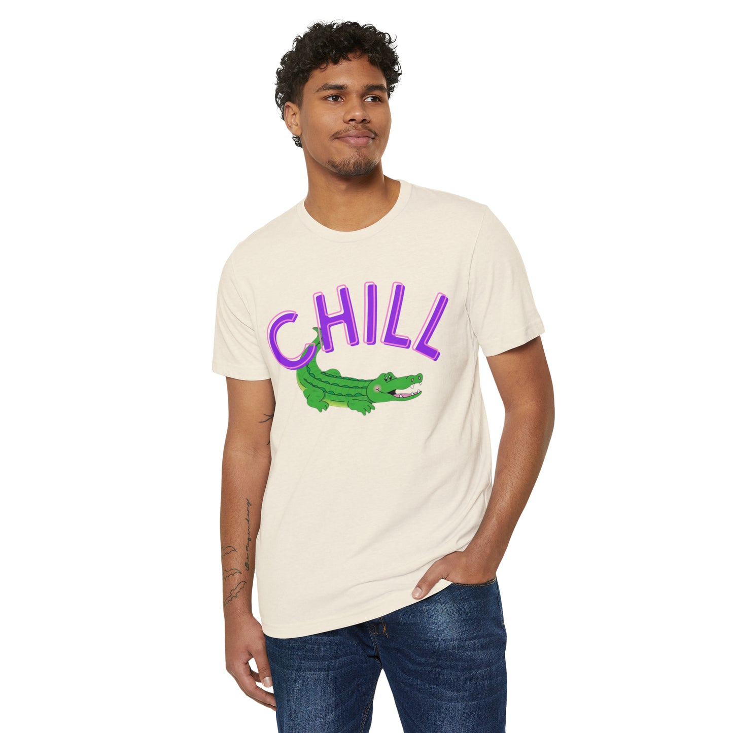 Chill Croco Unisex Recycled Organic T-Shirt