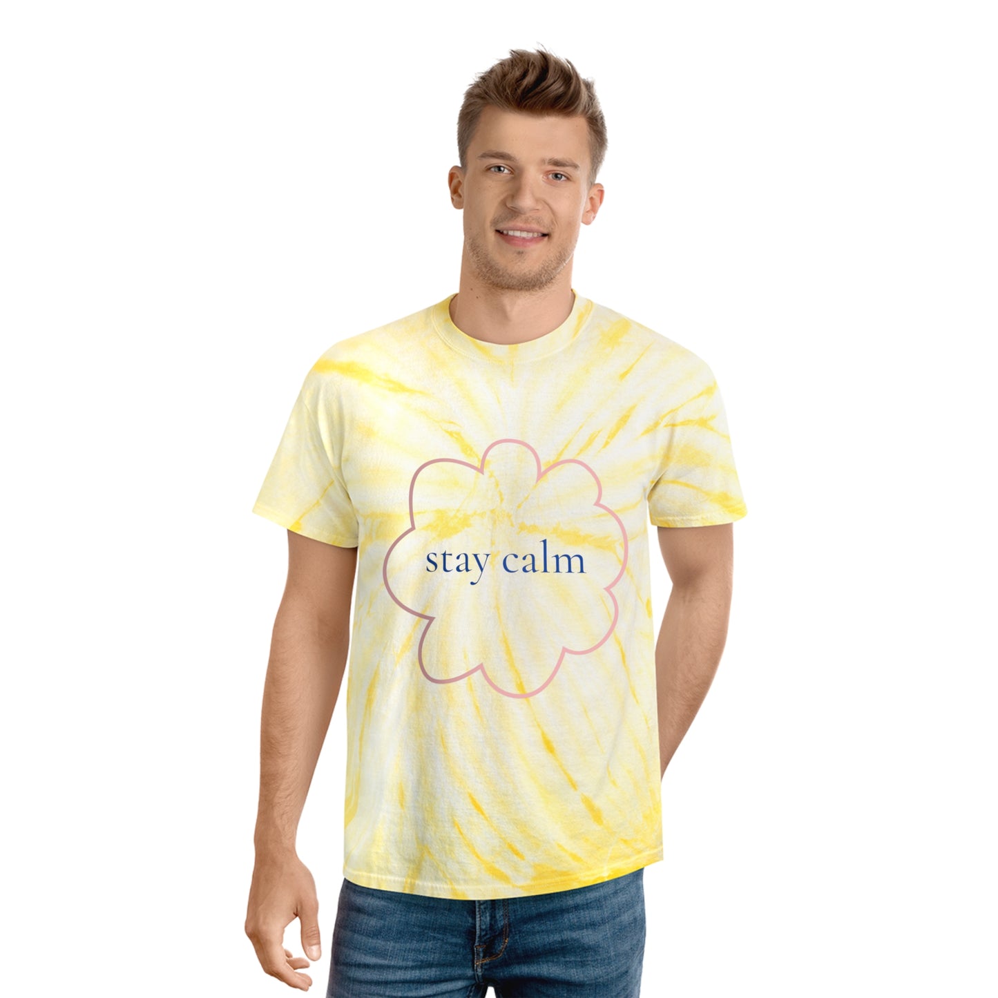 STAY CALM self-affirmation wellness Tie-Dye Tee