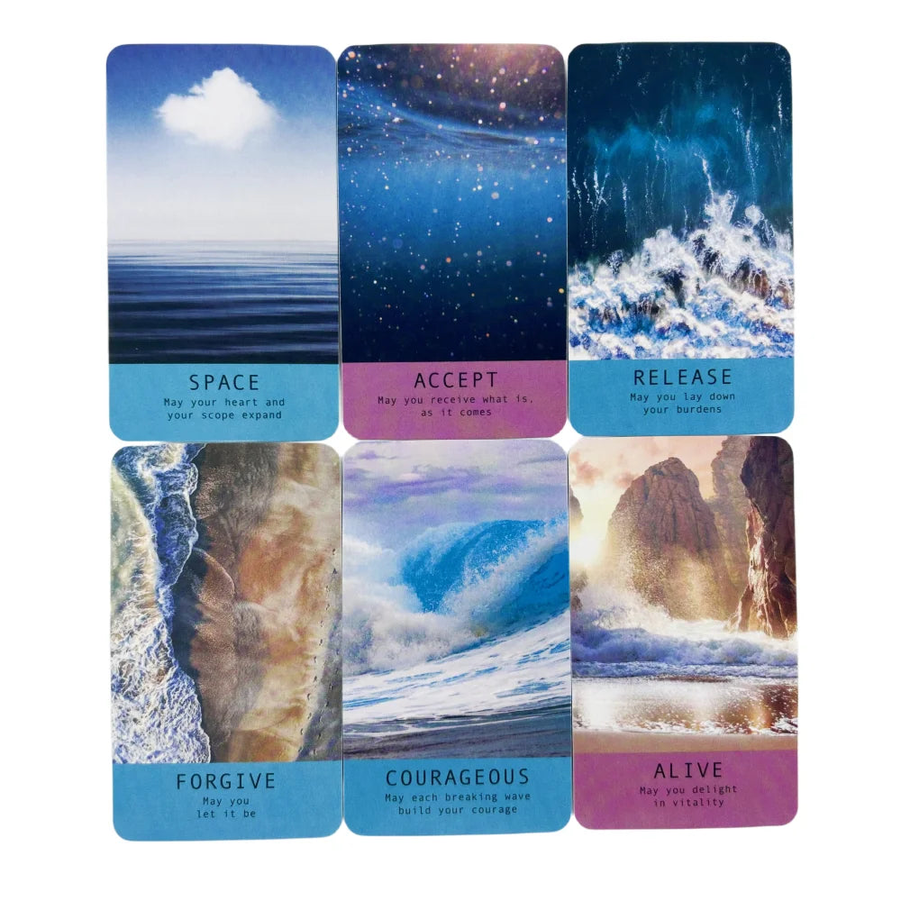 Sea Soul Oracle Cards A 48 English Visions Divination Edition Deck Borad Games Lenoramnd Tarot  For Party Playing